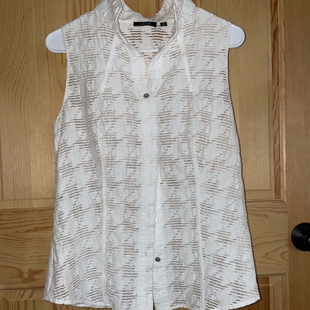 Carlisle white sleeveless top